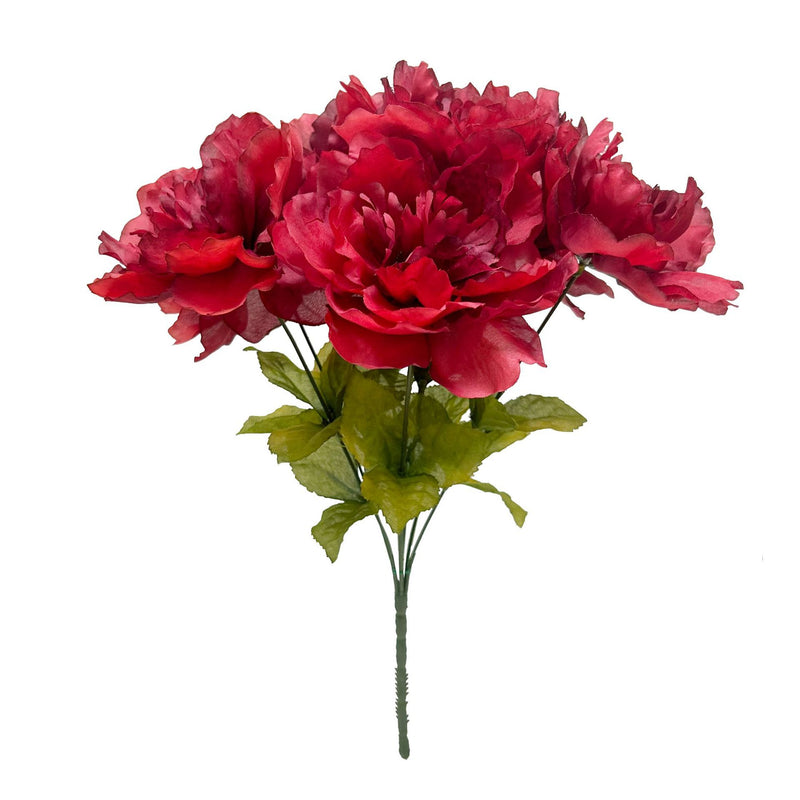 Bulk Artificial Peony Bush Bouquet - Fall Decor, Faux Flower Arrangement for Autumn Home Decoration Whoelsale
