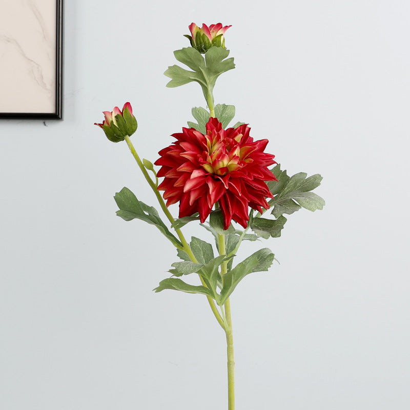 Dahlia artificiel en vrac de 24 pouces de haut avec tige au toucher réaliste, fleurs de dahlia artificielles en gros