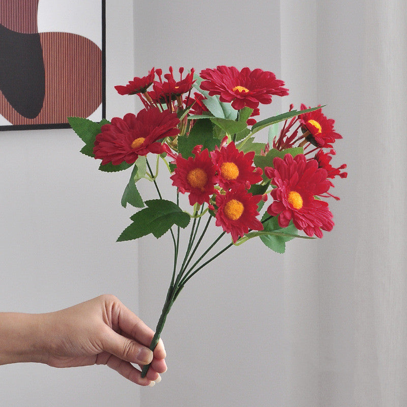 Bulk 11.8" Gerbera Bush Bouquet Faux Silk Flowers Arrangement Wholesale