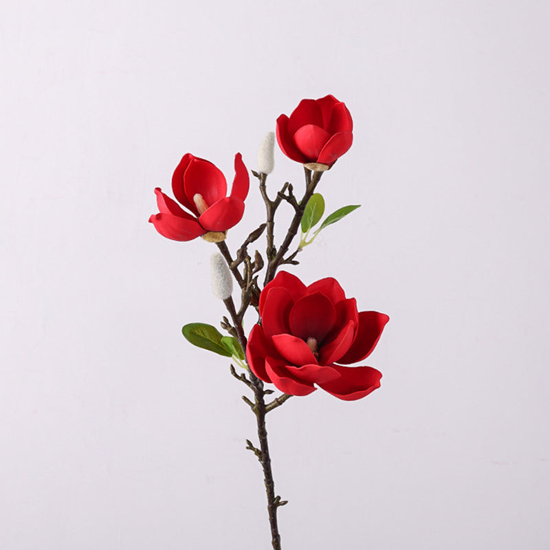 Bulk 27.5 inches Tall Magnolia Spray Stem Real Touch Flowers Artificial Wholesale