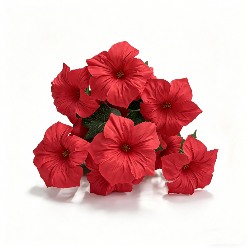 Bulk Upgraded 19" UV-Resistant Artificial Petunias – Realistic Silk Flowers for Outdoor Decor Wholesale