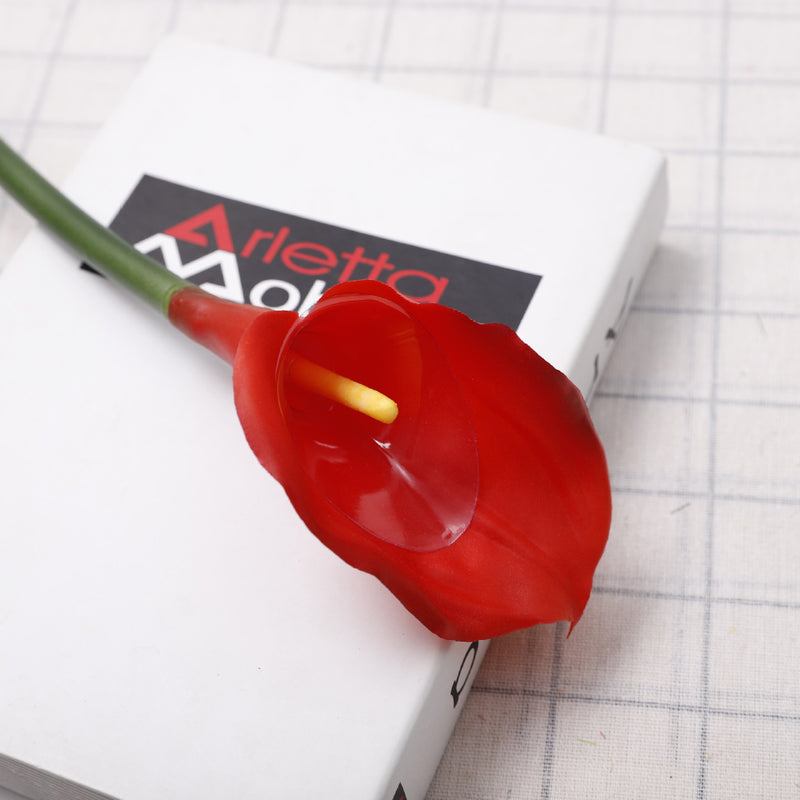 Premium 12pcs 25" Real Touch Calla Lily Bouquet  - Lifelike Floral Arrangements for Weddings & Home Decor