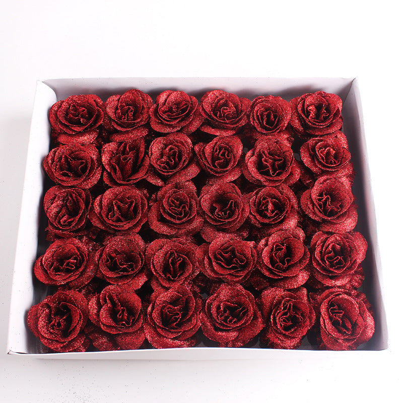 Bulk 30pcs DIY Glitter Roses Bouquet Perfect For Anniversary Weddings Wholesale