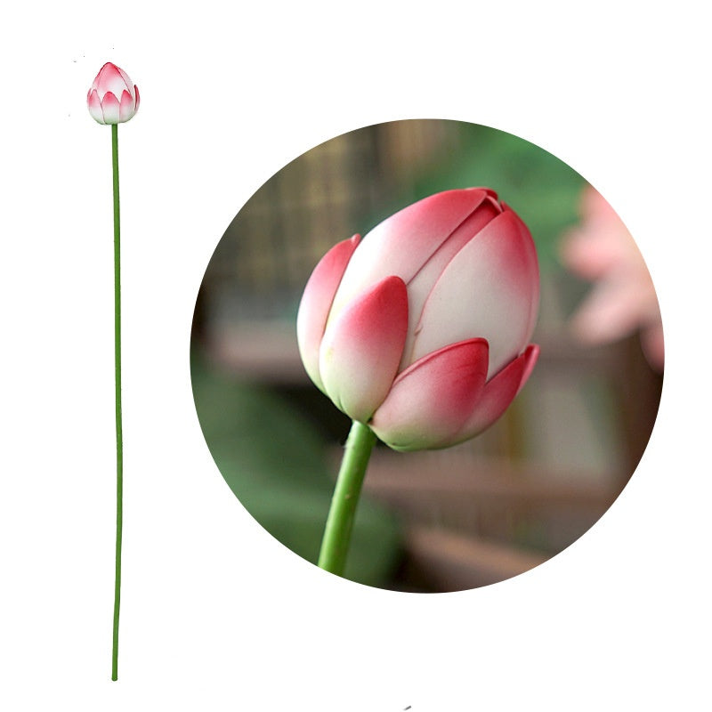 Tiges de lotus extra larges de 35 pouces en vrac, fleurs artificielles au toucher réaliste, vente en gros