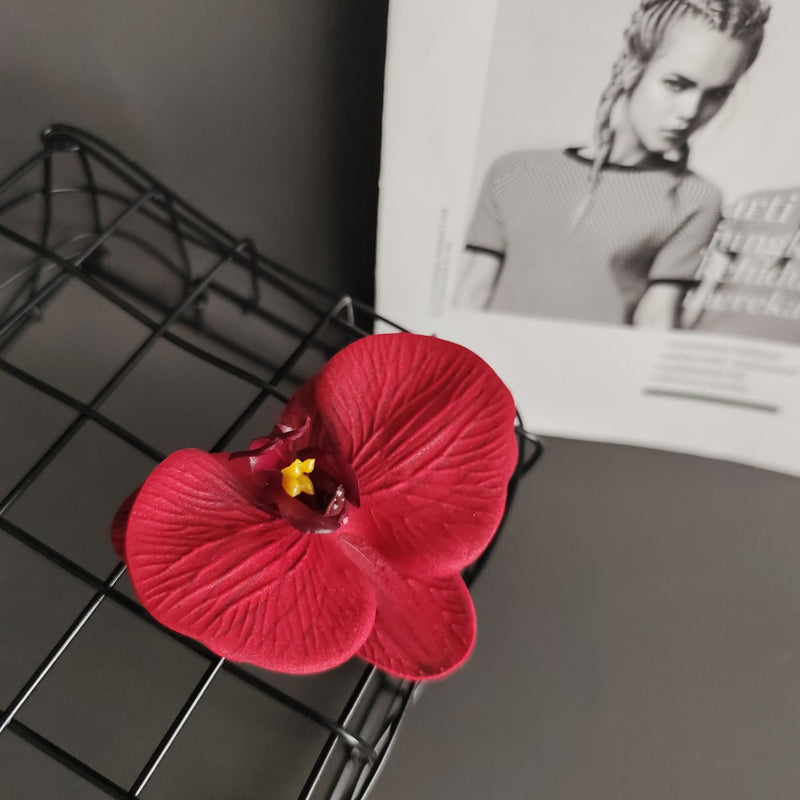 Bulk 24Pcs Ultra Realistic Touch Artificial Phalaenopsis Orchid Heads for Cake Flowers Wholesale