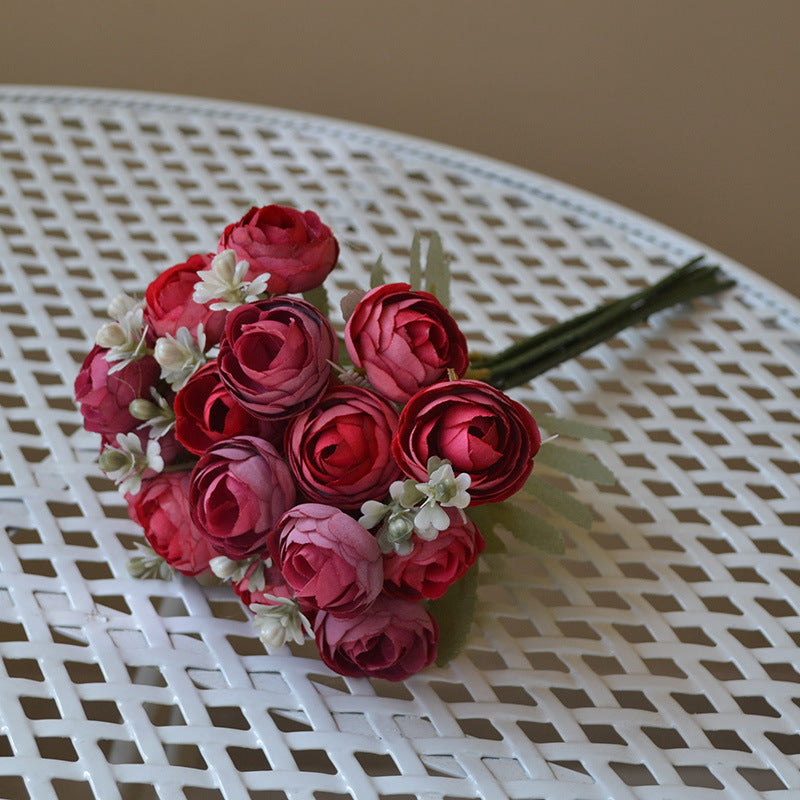 Bulk 12.6" Premium Silk Ranunculus Bouquet Ideal for Wedding Centerpieces, Home Decor & Spring Event Styling
