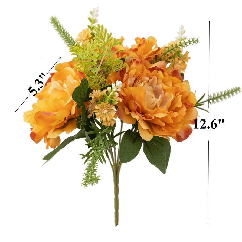 Bulk 12.6” Faux Silk Peony Bush Flowers Ideal for Wholesale & DIY Projects