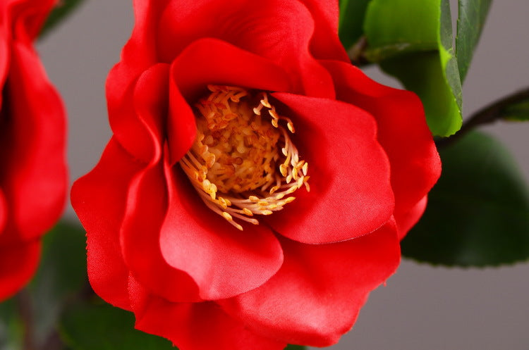 Tiges de gerbe de rose à thé en vrac de 23 pouces Fleurs artificielles en soie en gros 