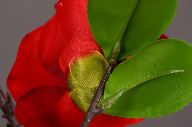 Tiges de gerbe de rose à thé en vrac de 23 pouces Fleurs artificielles en soie en gros 