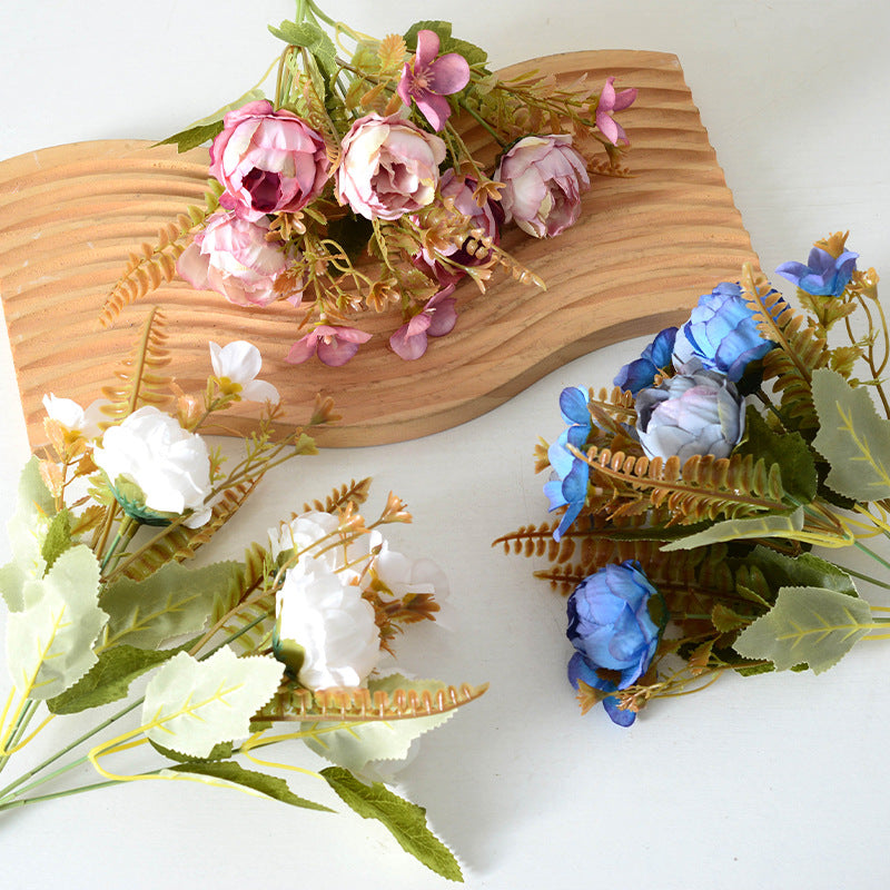 Bulk 11" Small Peony Bush Bouquet for Wedding Crafts Wholesale