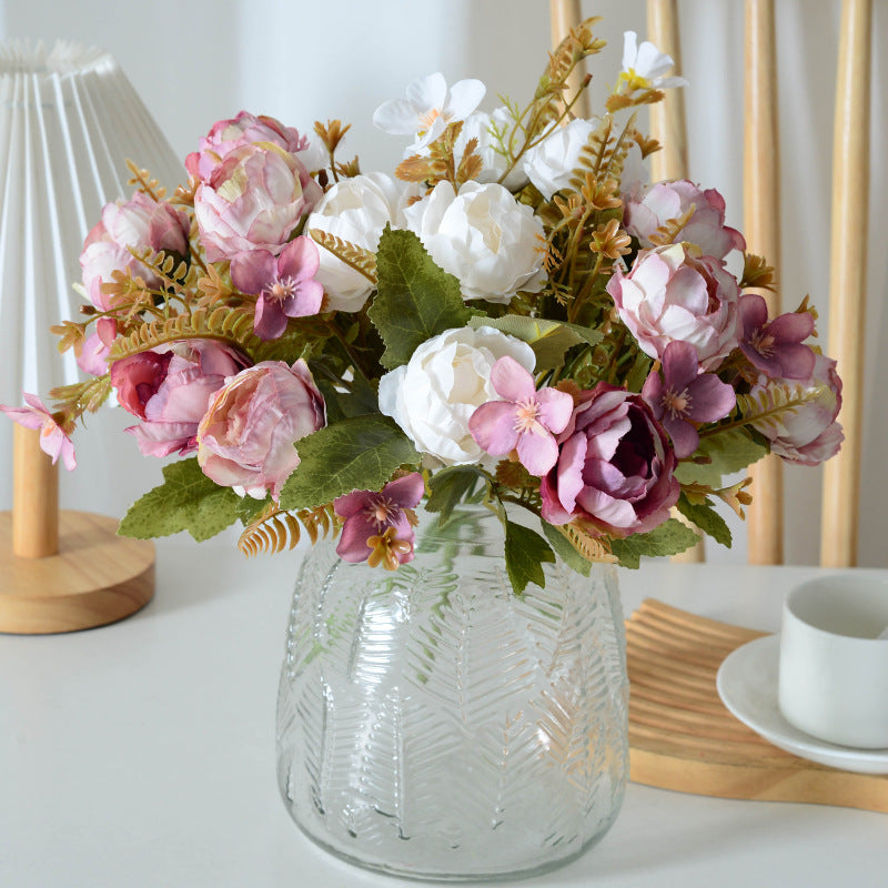 Bulk 11" Small Peony Bush Bouquet for Wedding Crafts Wholesale