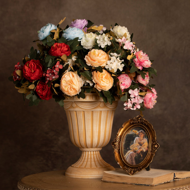 Bulk 16" Vintage Peony Bush Bouquet Mixed Hydrangea Retro Wedding Crafts Party Wholesale