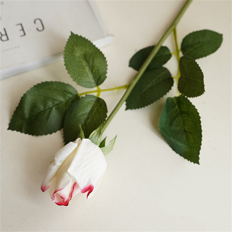 Bulk 21" Real Touch Rose Buds Stems Fake Rose Arrangements Wholesale
