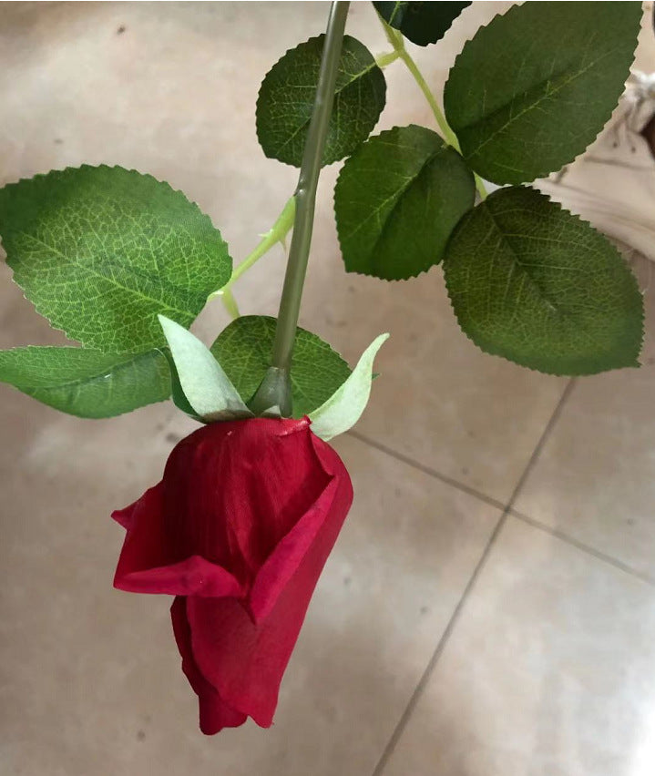 Bulk 21" Real Touch Rose Buds Stems Fake Rose Arrangements Wholesale