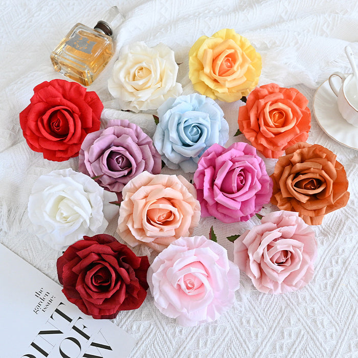 Bulk 7pcs Avalanche Rose Flower Heads Silk Flowers for Crafts Wholesale