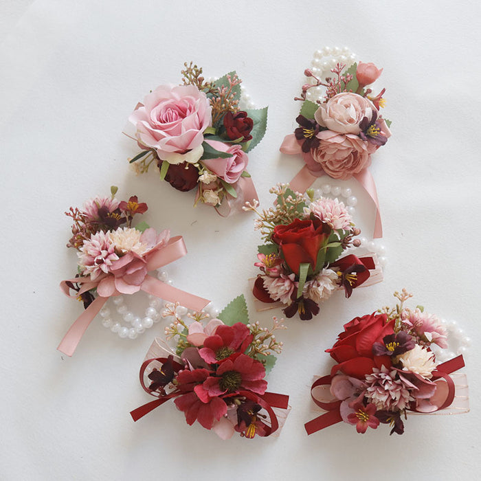 Bulk Pink Rose Mum Boutonnieres and Corsage Wholesale