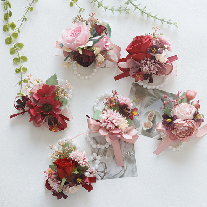 Bulk Pink Rose Mum Boutonnieres and Corsage Wholesale