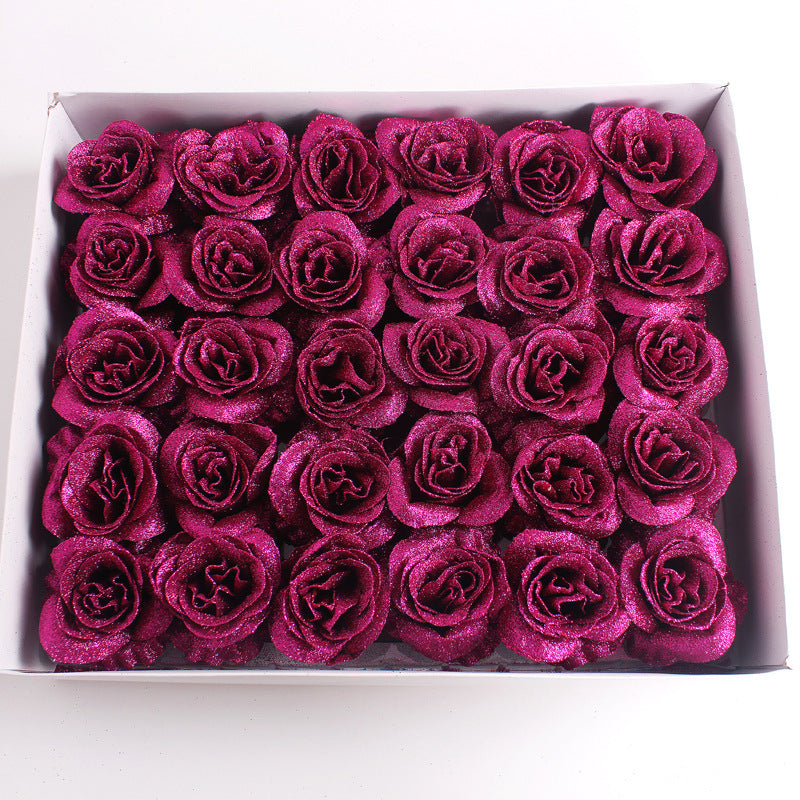 Bulk 30pcs DIY Glitter Roses Bouquet Perfect For Anniversary Weddings Wholesale