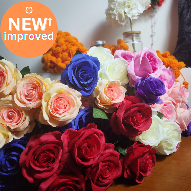 Artificial Silk Rose Stems | Bulk Wholesale