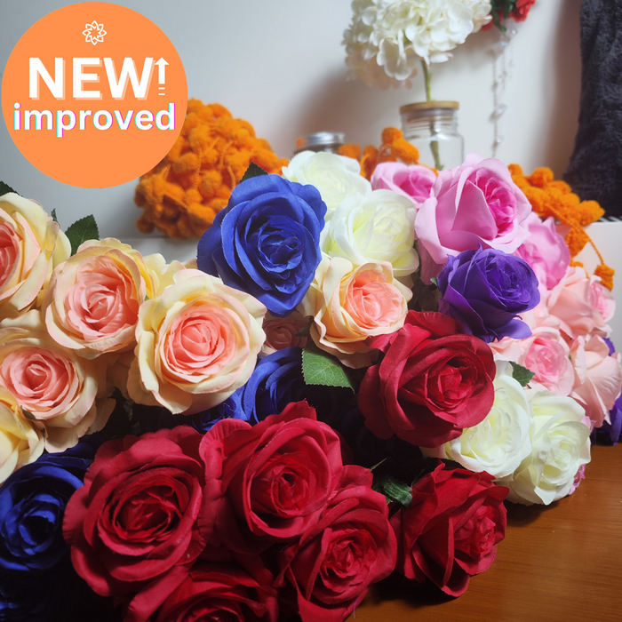 2025 Upgraded Rose Stems Artificial Silk Rose Wholesale