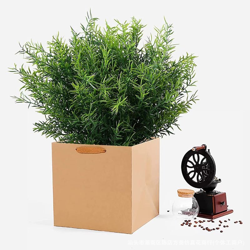 Bulk 8pcs Artificial Rosemary Bush Plants Grass Shrubs UV Resistant Greenery Plants Wholesale