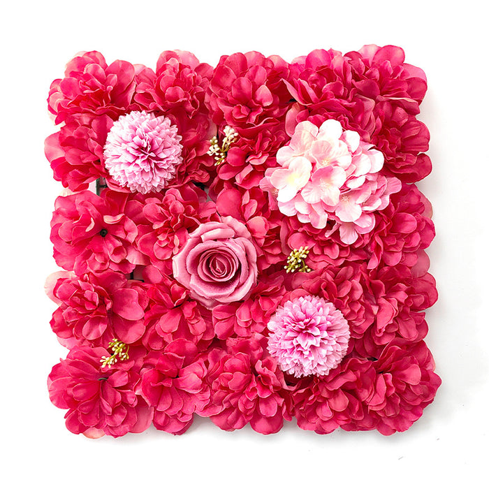 Bulk Flower Wall Panels 15 x 15 Inch 3D Silk Rose Floral Wall Decorative Wholesale