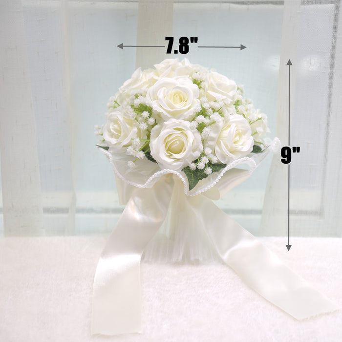 Bulk 7.8" Rose Toss Bouquet Bridesmaid Bouquets Wedding Bouquets Wholesale