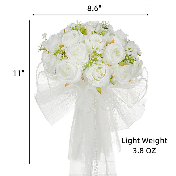 Bulk 8.6" Rose Round Bridal Bouquet Valentine's Day Gifts Wedding Bouquet Wholesale