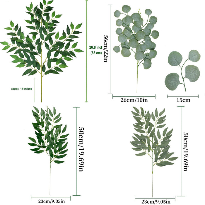 Bulk Artificial Greenery Stems Silk Greenery Leaves Branches for DIY Wedding Arch Bouquet Vase Filler Table Centerpieces Home Decor Wholesale