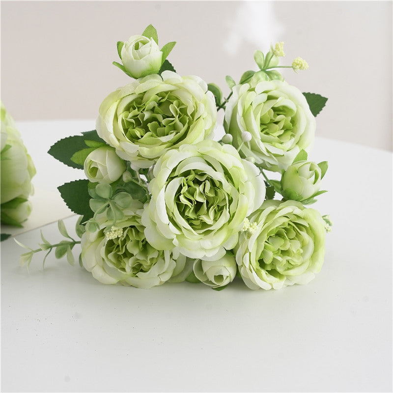 Bulk 11.8" Small Spring Peony Bush Bouquet Flower Arrangements Wholesale