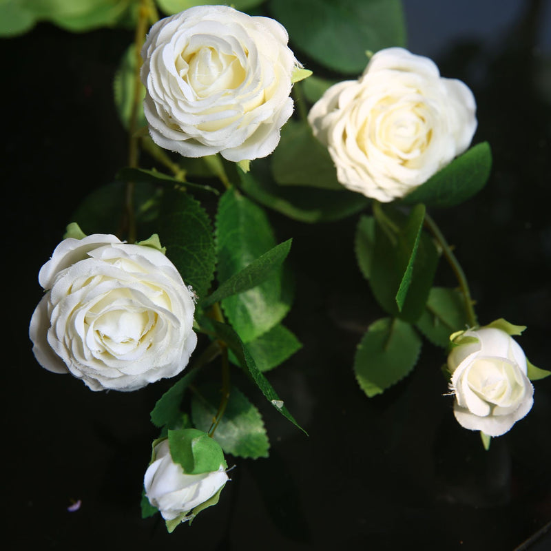 Tiges de camélia roses extra longues en vrac Arrangement floral artificiel en soie de roses de thé en gros