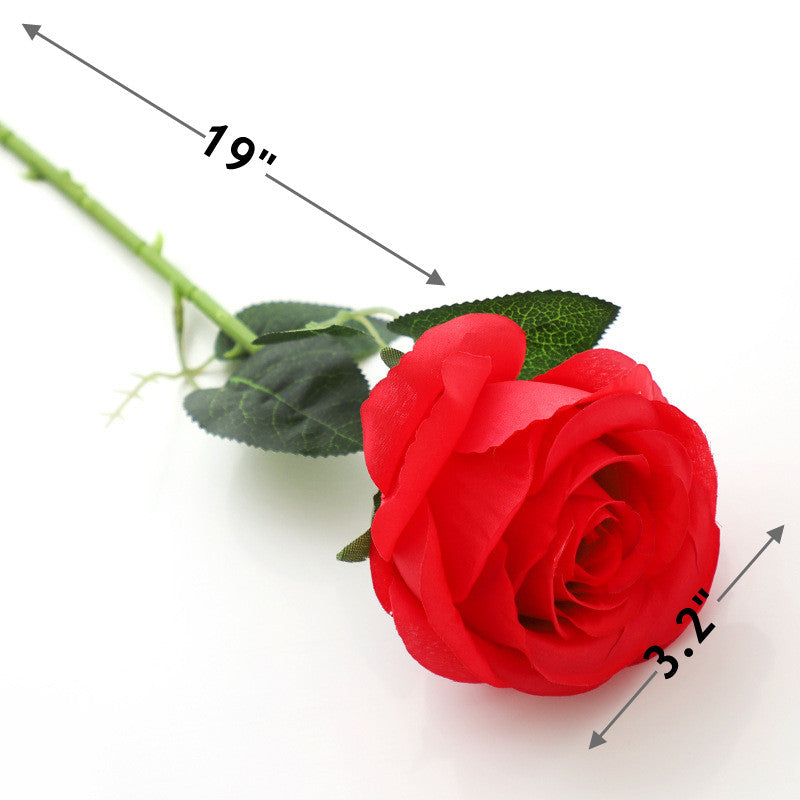 Lot de 10 bouquets de roses artificielles en soie de 19 pouces en vrac