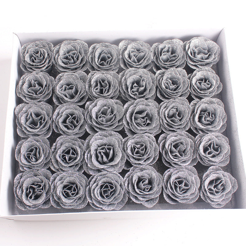 Bulk 30pcs DIY Glitter Roses Bouquet Perfect For Anniversary Weddings Wholesale