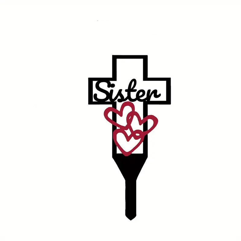 Bulk Cemetery Memorial Cross Stake Memorial Art Commemorative Graveyard Iron Stake Wholesale