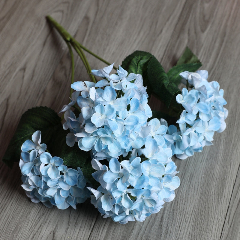 Bouquet d'hortensias en vrac de 17 pouces, fleurs résistantes aux UV pour l'extérieur et l'intérieur, vente en gros 