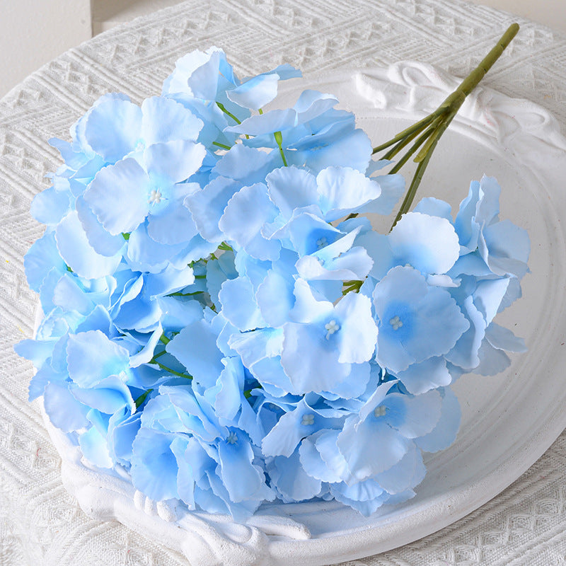 Bulk 17.7" Hydrangea Bush Bouquet Faux Silk Hydrangea Flowers Wholesale