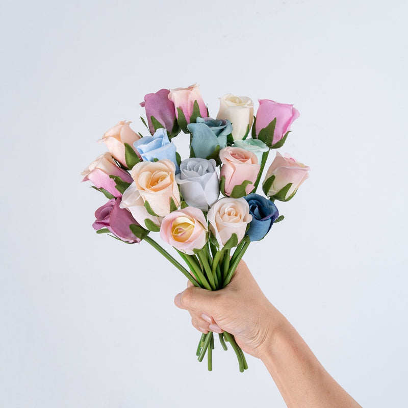 Tiges de mini boutons de rose en vrac pour l'artisanat, la maison, les centres de table de mariage, le bricolage, la vente en gros