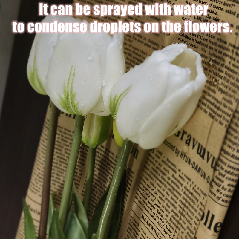 Premium Real Touch Soft Latex Tulips Bouquet  - 15.7"