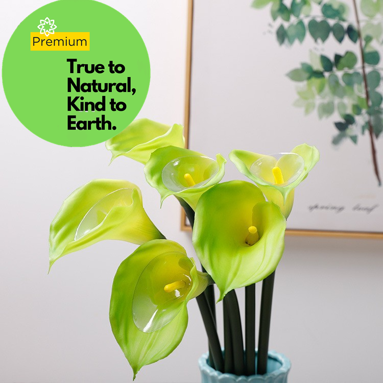 Premium 12pcs 25" Real Touch Calla Lily Bouquet  - Lifelike Floral Arrangements for Weddings & Home Decor