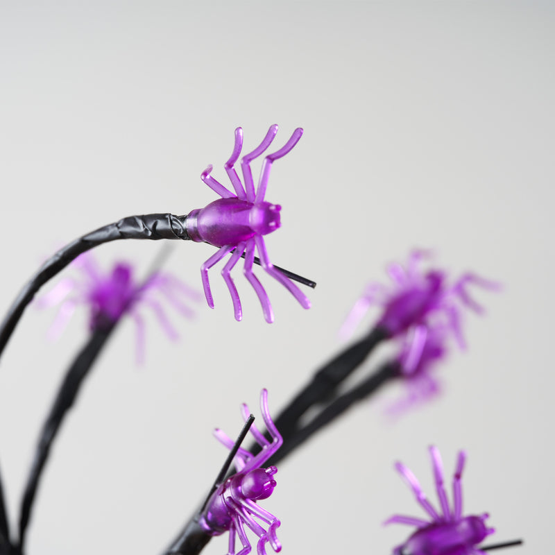 Bulk Exclusive 22" Halloween Tree with Spider Led Lights Wholesale