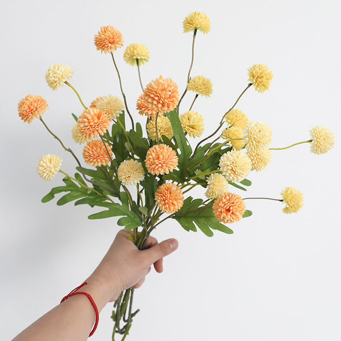 Bulk 8 Colors Artificial Pompon Mums Premium Silk Chrysanthemums for DIY Bouquets Wholesale