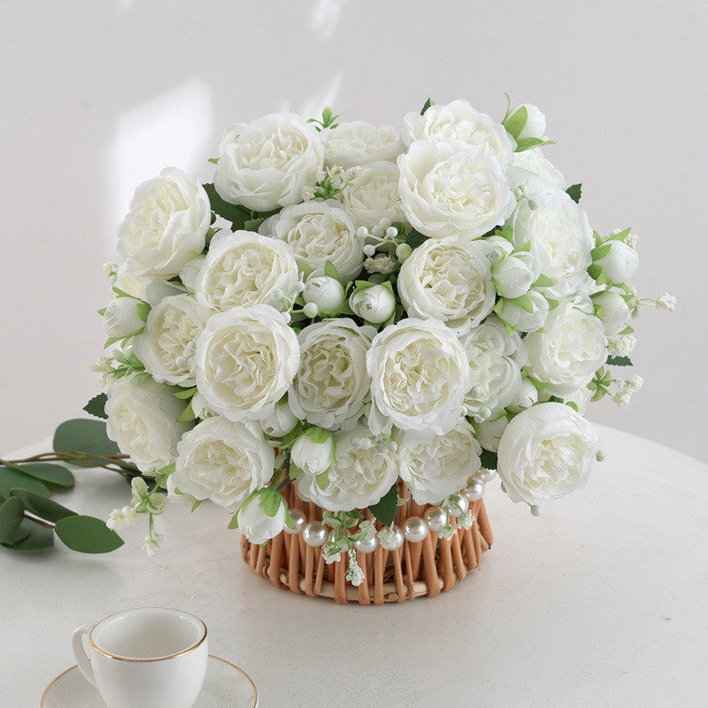 Bulk 11.8" Small Spring Peony Bush Bouquet Flower Arrangements Wholesale