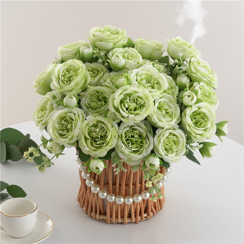 Bulk 11.8" Small Spring Peony Bush Bouquet Flower Arrangements Wholesale