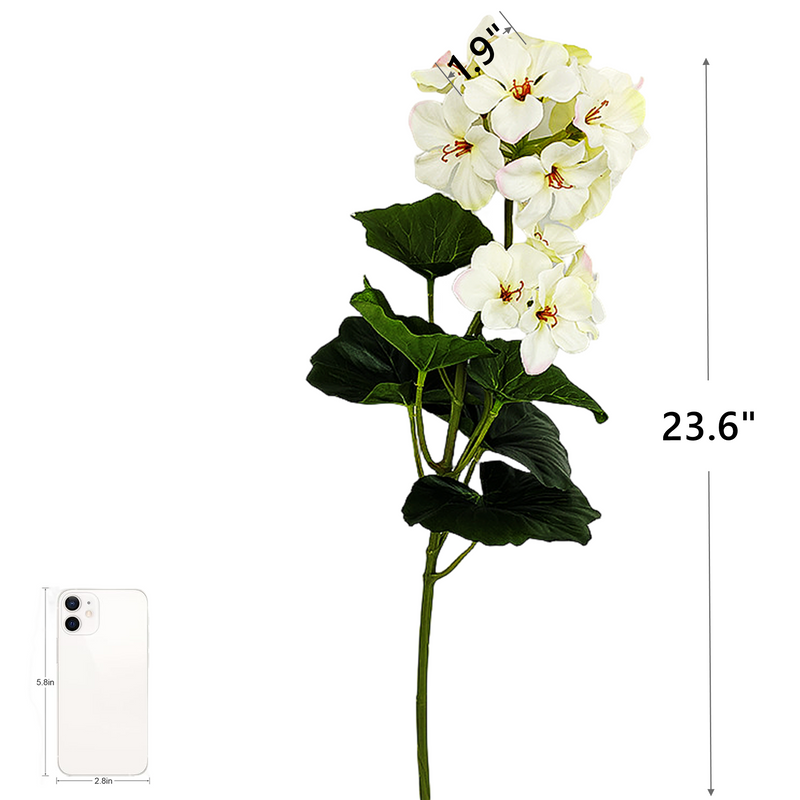 Bulk Long Geraniums Branches Stems Spray Silk Spring Flowers Wholesale