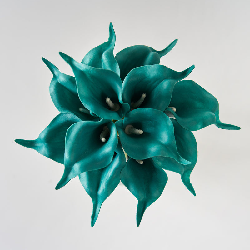 Lot de 10 fleurs de lys calla artificielles en vrac, fausses fleurs de lys calla au toucher réaliste pour bouquets de mariage, centres de table, vente en gros