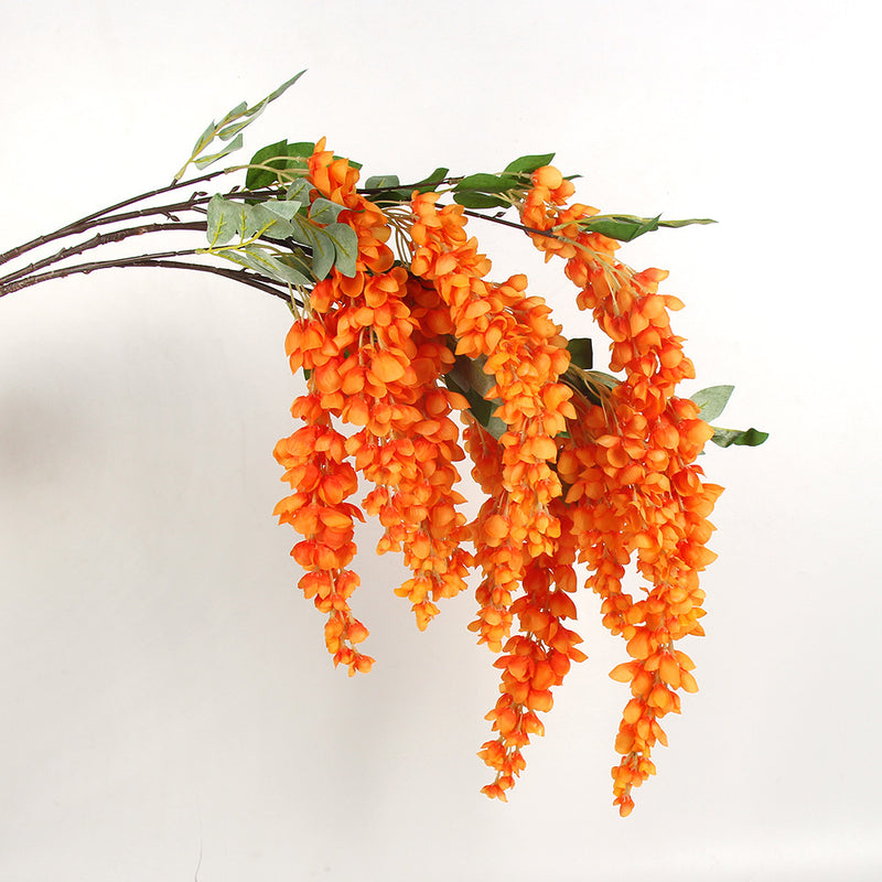 Bulk 3pcs Gradient Terracotta Wisteria Artificial Flowers Hanging for Wedding Home Decor Wholesale
