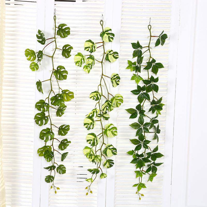 Bulk 10pcs 55ft in Total Faux Greenery Garland Tropical Leaves Garland for Outdoors and Indoors Wholesale