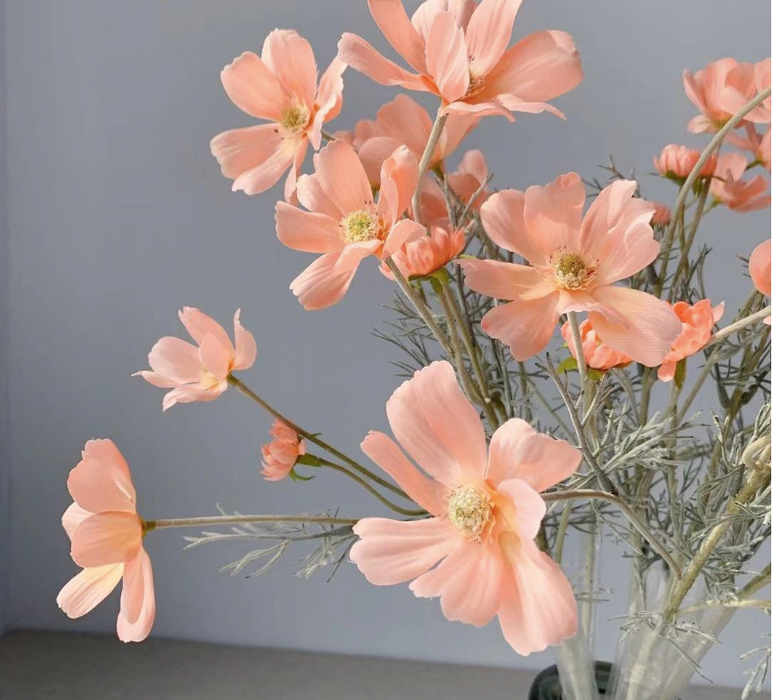 Venta al por mayor de flores artificiales de tallos Galsang de 23 "a granel