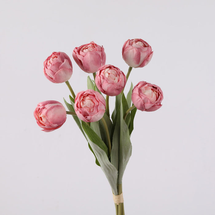 Bulk 17 inches Tall Retro Tulip Buds Bouquet Stems Silk Tulip Flowers Wholesale