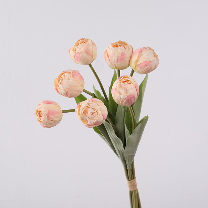 Bulk 17 inches Tall Retro Tulip Buds Bouquet Stems Silk Tulip Flowers Wholesale